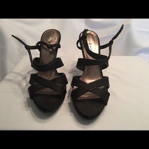 Black strappy shoes